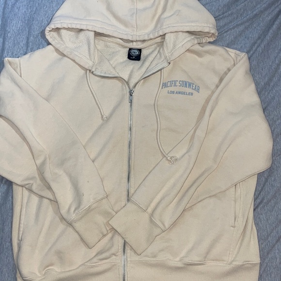 Cream Pacific sunwear zip-up from PacSun - Picture 1 of 3